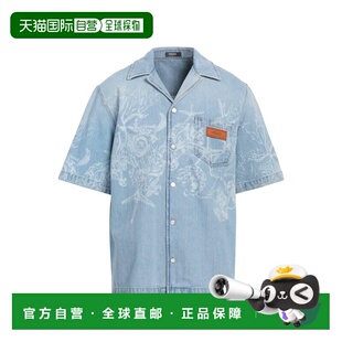 范思哲 舒适时尚 男士 blue蓝色 牛仔布衬衫 香港直邮versace