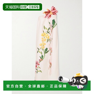 FARM RIO 女士 Garden Terrace 印花串珠精饰亚麻长款连