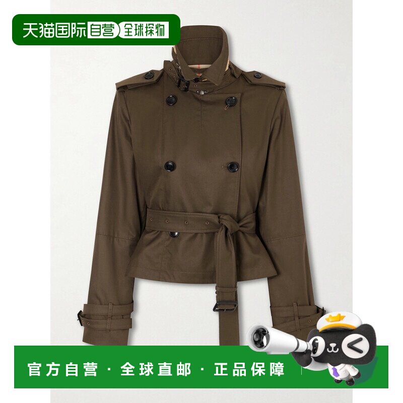 1h可退 美国直邮Burberry 巴宝莉 女士 Swarby 束带棉质斜纹呢夹