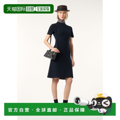 自营欧洲直邮Loro Piana 女士海军蓝初剪羊毛连衣裙