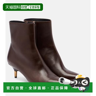 Bella 女士 皮质短靴 舒适 1h可退 brown棕色 香港直邮KHAITE