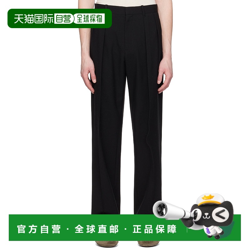 香港直邮The Row 男士 黑色 Marcello 长裤 282W1842
