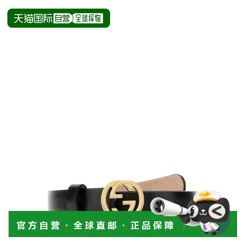 香港直邮Gucci 古驰 女士 黑色皮带腰带 864428CVE0G
