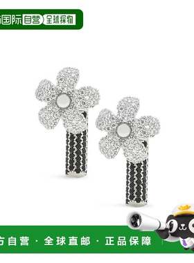 香港直邮Loewe Flor 纯银水晶配饰罗意威耳饰 JJ03239X01