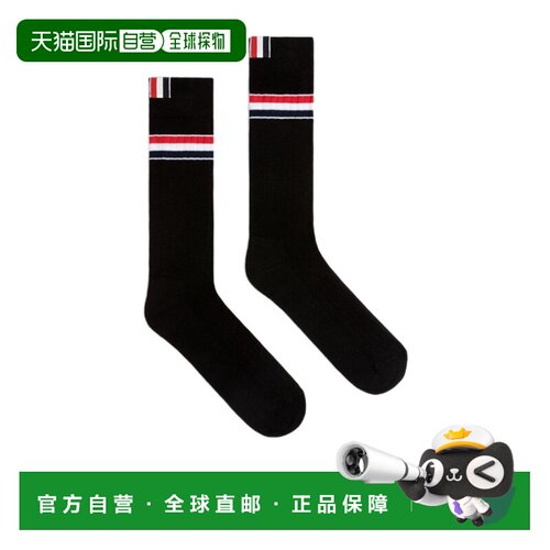 香港直邮THOM BROWNE 男士袜子 MAS151AY3022001 AW2023 黑色