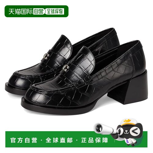 美国直邮Coach 蔻驰 女士 Natalie 压纹鳄鱼纹乐福鞋高跟鞋女鞋