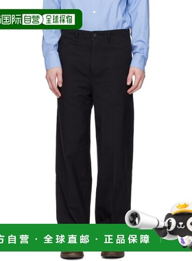 1h可退 香港直邮Visvim 维斯维木 男士 黑色 Ex Wide Chino 长裤