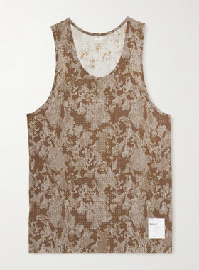 香港直邮Satisfy 男士 Logo-Appliqued Space-O™ 精饰网纱背心上