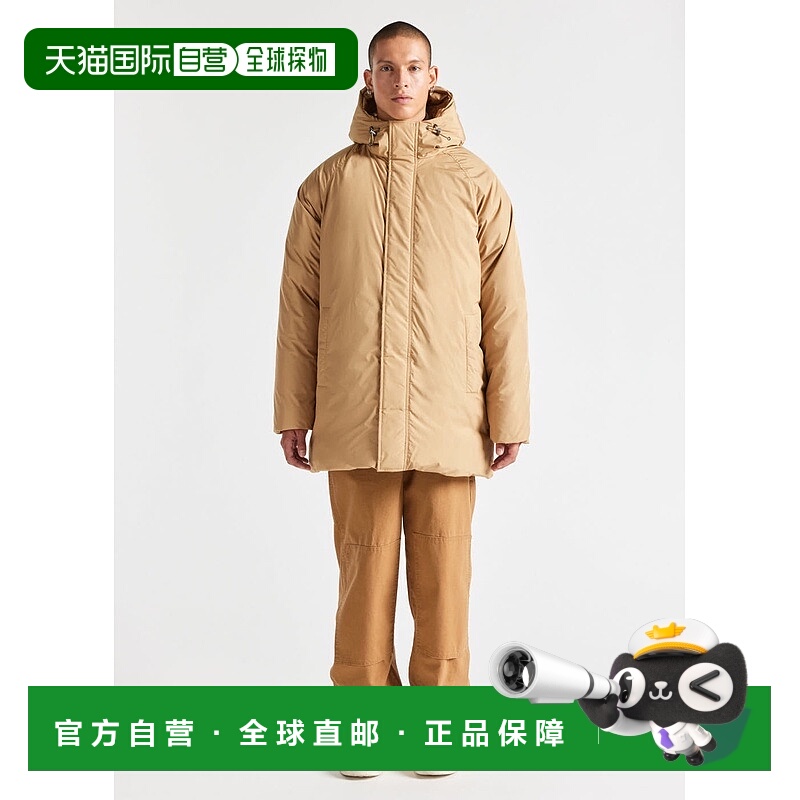 自营欧洲直邮Pyrenex Spark男士米黄色羽绒连帽派克大衣