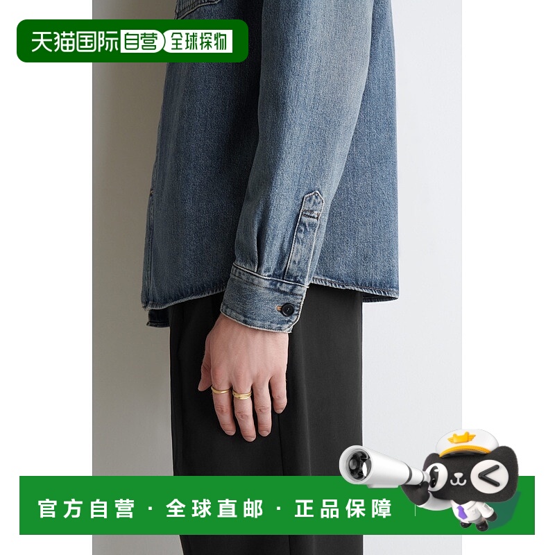 自营欧洲直邮COS 男士锤纹设计双戒指套装