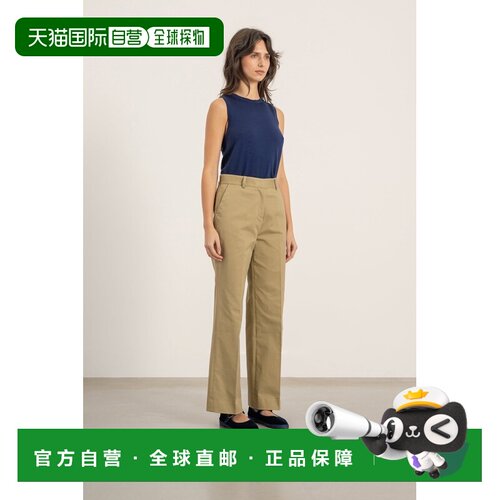 自营欧洲直邮Mardi Isabelle女士卡其色棉质直筒裤裤子