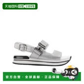 香港直发HOGAN霍根女士银色皮质露趾凉鞋 简约HXW2570DK90P7VB200
