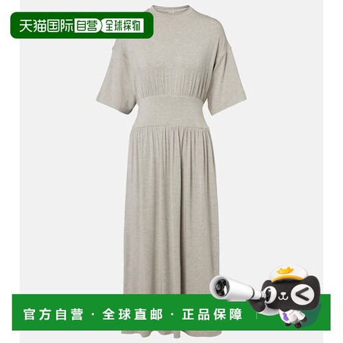 香港直邮toteme 女士 针织褶皱中长连衣裙 grey灰色 舒适时尚