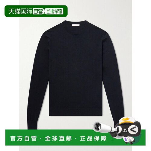美国直邮The Row 男士 Geordie 羊毛毛衣 R001245Y1028BLACK