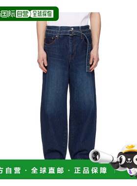 1h可退 香港直邮Sacai 腰带环牛仔裤 2603931M直筒裤