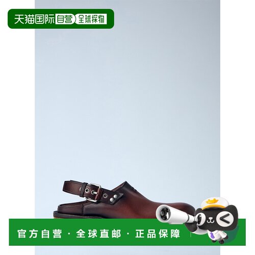 香港直邮Miu Miu 缪缪 女士 Foule 皮质凉拖凉鞋 5R667E5ODF0201