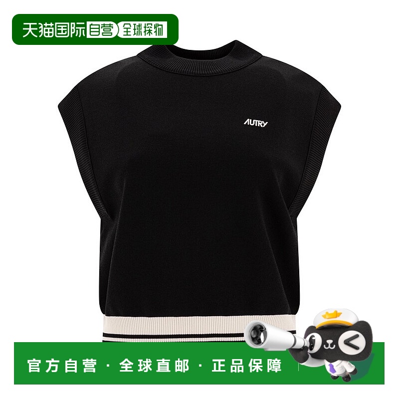 1h可退 香港直邮AUTRY 女士 無袖 T 卹 VEPWC1KK black黑色 舒适