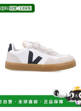 香港直邮Veja 男童 Kid - V-90 皮质白色黑色运动鞋童鞋 SX202100