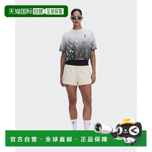自营欧洲直邮On昂跑 Performance Volt-T女士聚酯纤维印花速干T恤