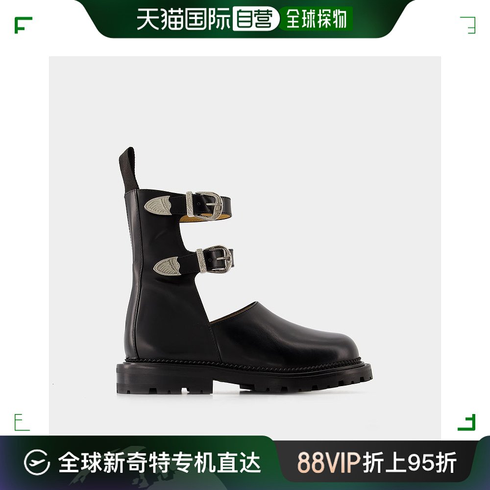 欧洲直邮Aj1288 Boots - Toga Pulla - Leather - Black 女鞋 时装靴 原图主图