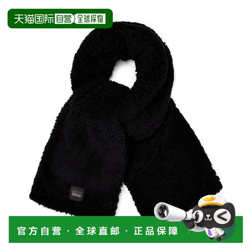 香港直邮Ugg 女士 Sherpa 大号围巾 black黑色 舒适时尚