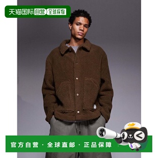 1h可退 香港直邮ASOS 男士 borg harrington 设计宽松绿色夹克(-