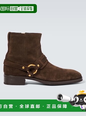 香港直邮Tom Ford 汤姆 福特 男士 Cavendish 绒面革骑士靴子 000