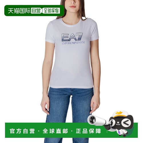 香港直邮EA7 女士T恤 7W000183AF10373U0002 SS2025 白色 7W00018