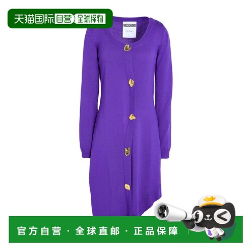 1h可退 香港直邮Moschino 莫斯奇诺 女士 短款连衣裙 purple紫色