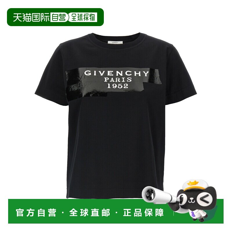 1h可退 香港直邮GIVENCHY 女士T恤 BW70FJP78U001 AW2025 黑色 T-