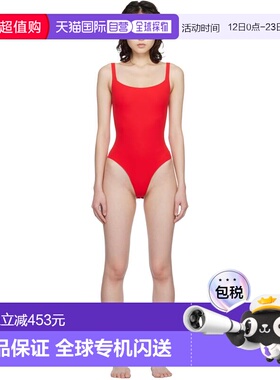 1h可退 香港直邮SKIMS 女士 红色 Fits Everybody Square Neck 连