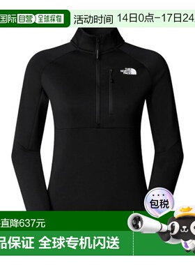 自营欧洲直邮THE NORTH FACE北面 METEORA女士黑色再生聚酯拉链抓