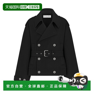 1h可退 香港直邮DIOR 迪奥 女士 双排扣短款大衣 510C62A0060西装