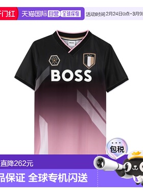 1h可退 香港直邮BOSS 波士 男童 T恤童装 J52693K09B black黑色