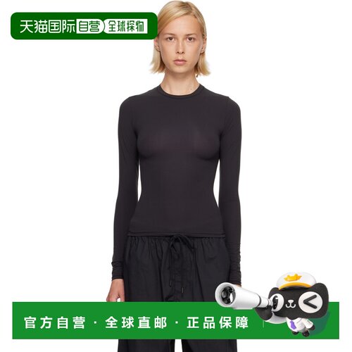 1h可退 香港直邮SKIMS 女士 黑色 Fits Everybody 长袖 T恤 TPLST