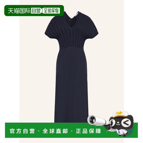 香港直邮MAX MARA 女士连衣裙 100313015317000 CO 深蓝色 SERIO