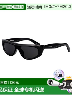 1h可退 香港直邮Jacquemus 女士 BLACK/ SILVER/ 灰色醋纤太阳眼