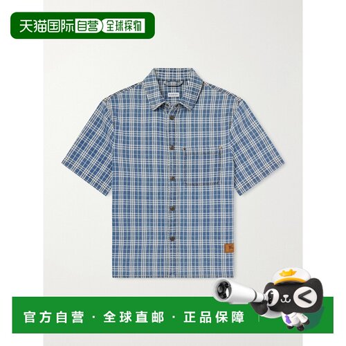 香港直邮Burberry 巴宝莉 男士 Logo-Appliqued 格纹牛仔布衬衫 8