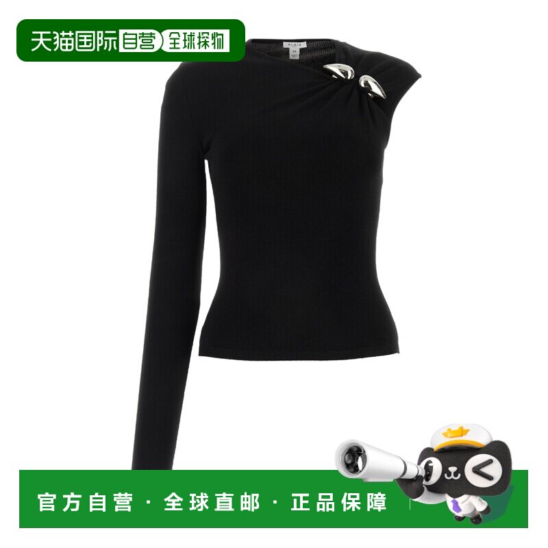 1h可退 香港直邮ALAIA 女士T恤 AA9H10824M832995 AW2023 黑色 AL