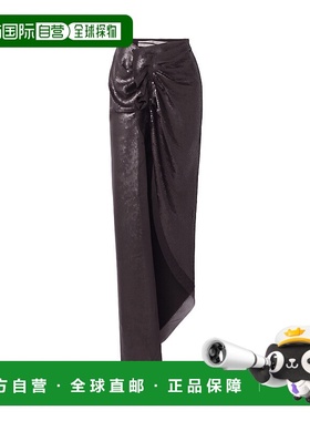 香港直邮Rick Owens 荷叶边开衩包臀裙半身裙 RO02C1372SEM109