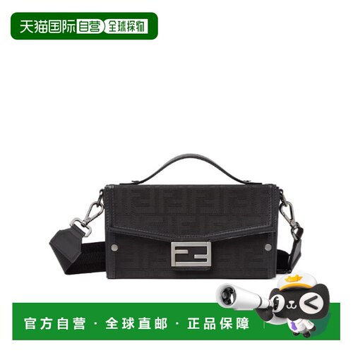 香港直邮FENDI 男士斜挎包 7VA565AVC6F05TR SS2026 黑色 Soft Tr