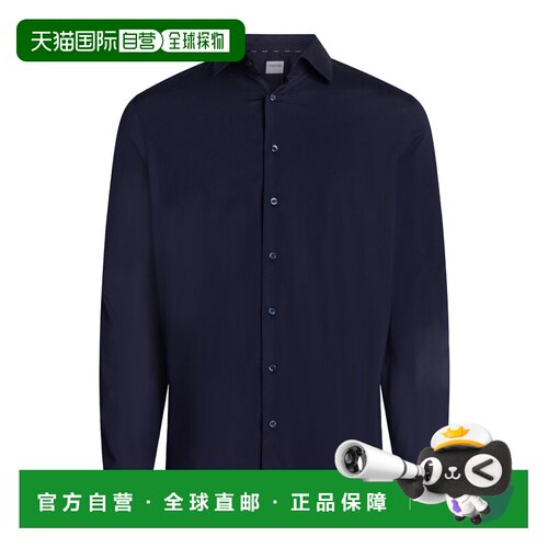 1h可退 香港直邮CALVIN KLEIN 男士衬衫 K10K109509CHW AW2024 蓝