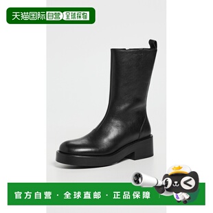 1h可退 香港直邮Courreges 女士 骑行皮质靴子 black黑色 舒适时