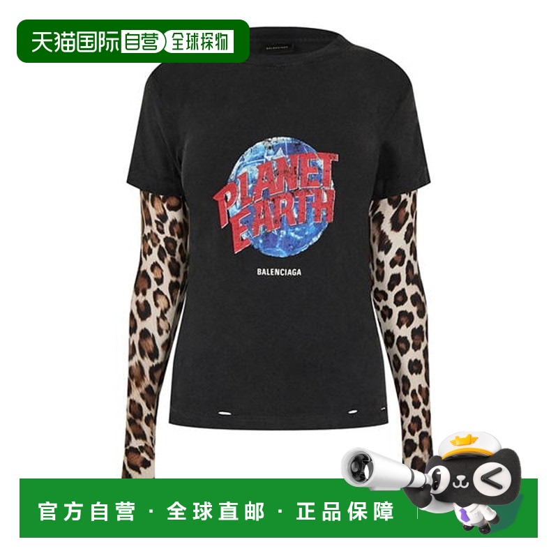 1h可退 香港直邮Balenciaga 巴黎世家 女士 Planet Earth 长袖上