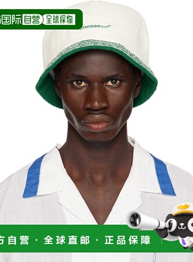 香港直邮Casablanca 男士 白色刺绣渔夫帽 APS25HAT07102