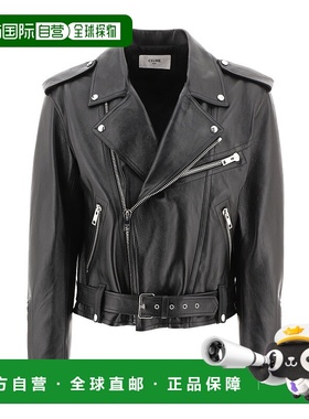 香港直邮Celine 徽标皮夹克 2EE31280D.