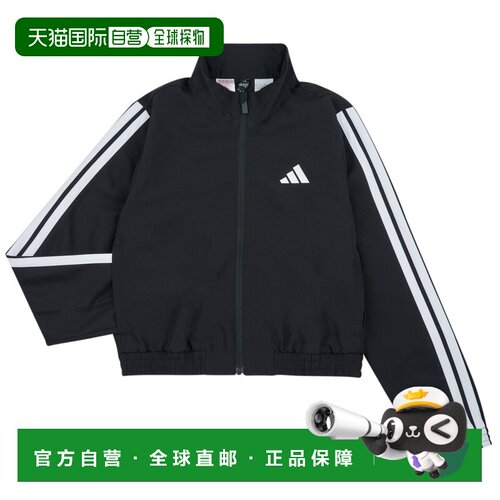 欧洲直邮adidas 女孩衣服 运动服夹克外套 黑色 春夏 JD6508