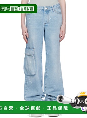 1h可退 香港直邮off-white 女士 蓝色 Toybox 牛仔裤 OWYB014S23D