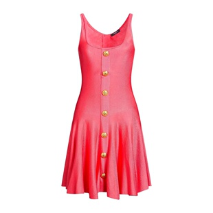 女士 巴尔曼 香港直邮Balmain 舒适时 连衣裙 red红色 短款 1h可退