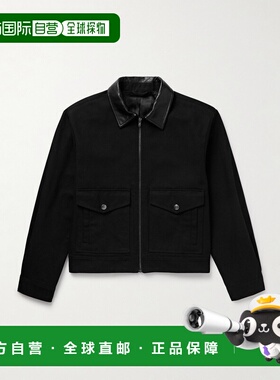 1h可退 香港直邮NILI LOTAN 男士 Donatello 皮革边帆布夹克 2214